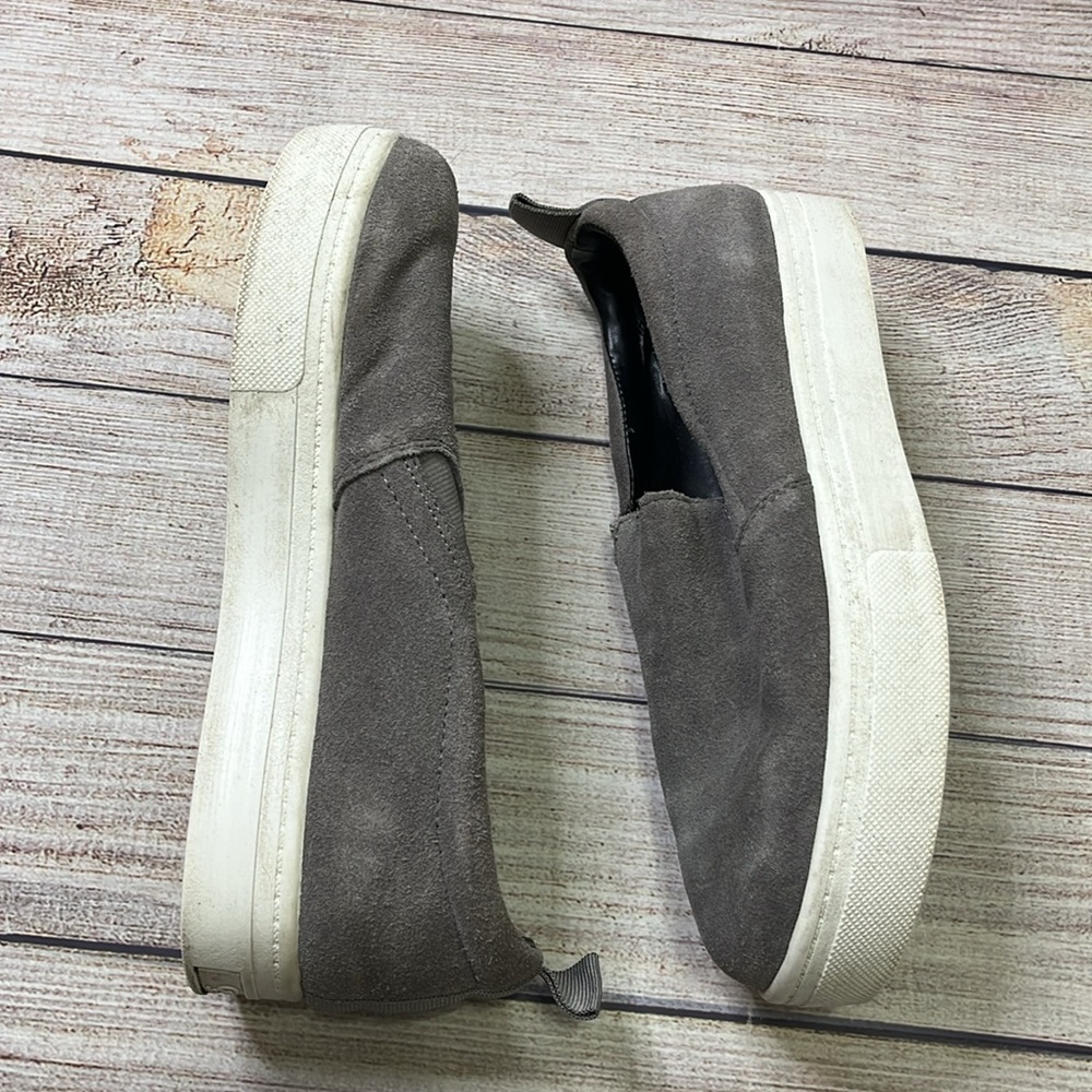 Circus by Sam Edelman Scotlyn Gray Suede Platform Slip On Shoes Size 7.5 - Picture 4 of 9